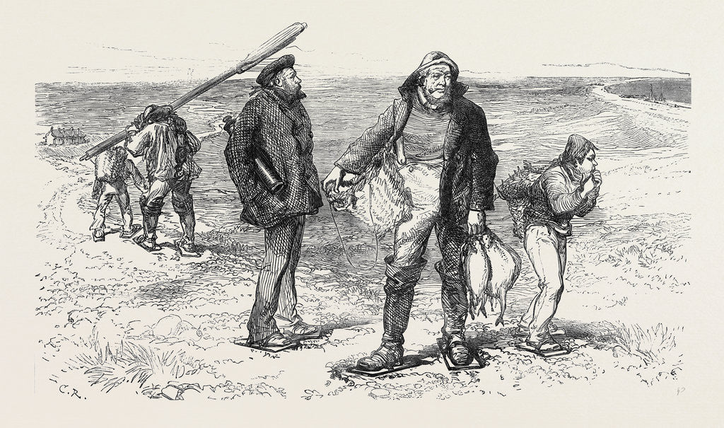 Detail of Loss of the Northfleet: View Near Dungeness with Beachmen Wearing Back Stays 1873 by Anonymous