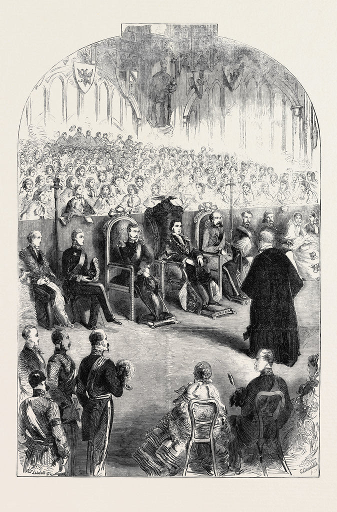 Detail of Presentation of the Freedom of the City of London to Prince Frederick William of Prussia in the Guildhall by Anonymous