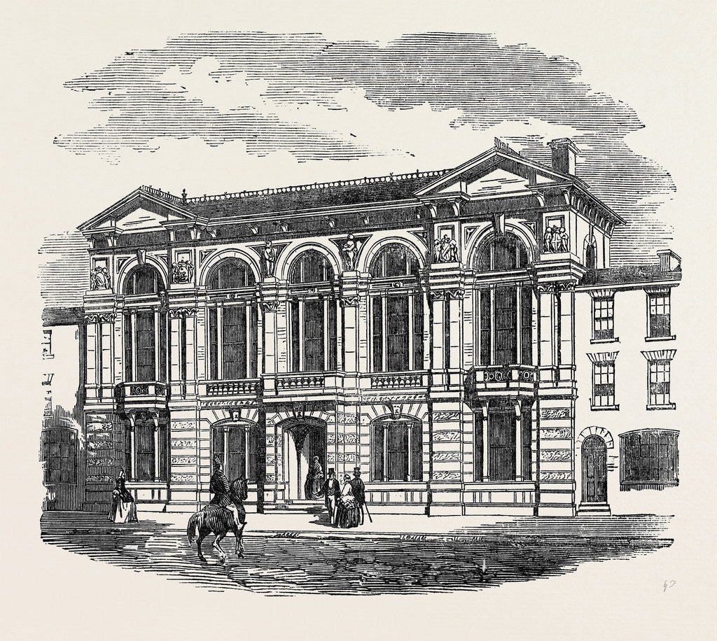 Detail of New Townhall and Markets Rugby. by Anonymous