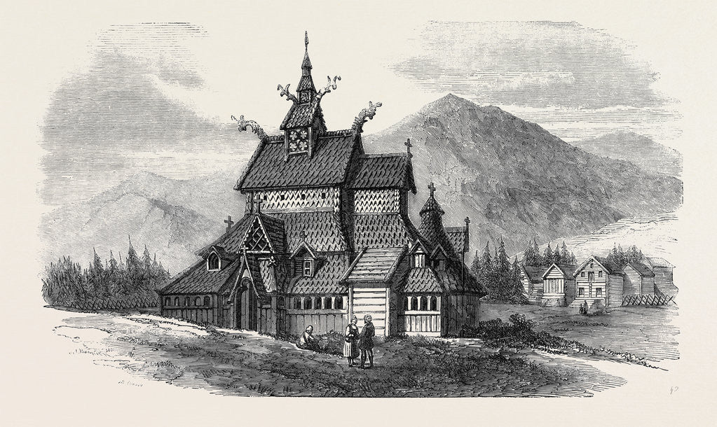 Detail of Norwegian Church at Borgund by Anonymous