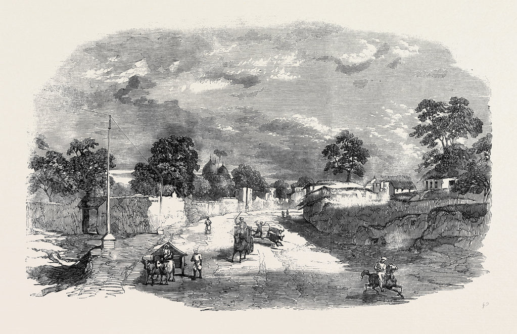 Detail of The Mutiny in India Futtehpore the Scene of the Late Engagement Between General Havelock and Nena Sahib by Anonymous
