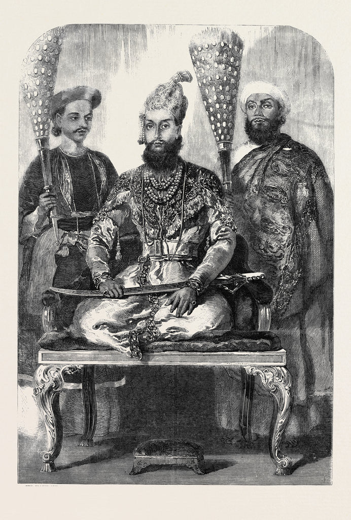 Detail of The Eldest Son of the King of Delhi His Treasurer and Physician from a Picture Painted in the Palace at Delhi by Mr. W. Carpenter by Anonymous