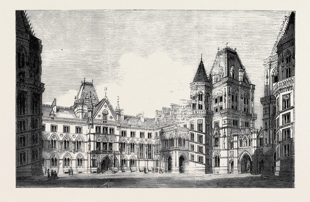 Detail of The New Government Offices: Third Prize Design for the Foreign Department (George Gilbert Scott F.S.A. Architect): Premium £300 by Anonymous