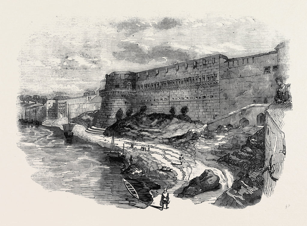 Detail of The Fort of Allahabad from the River Jumna by Anonymous