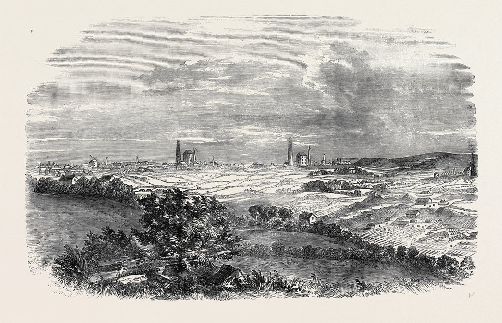 Detail of Surface Works of the Great Wheal Vor Tin Mine Cornwall by Anonymous