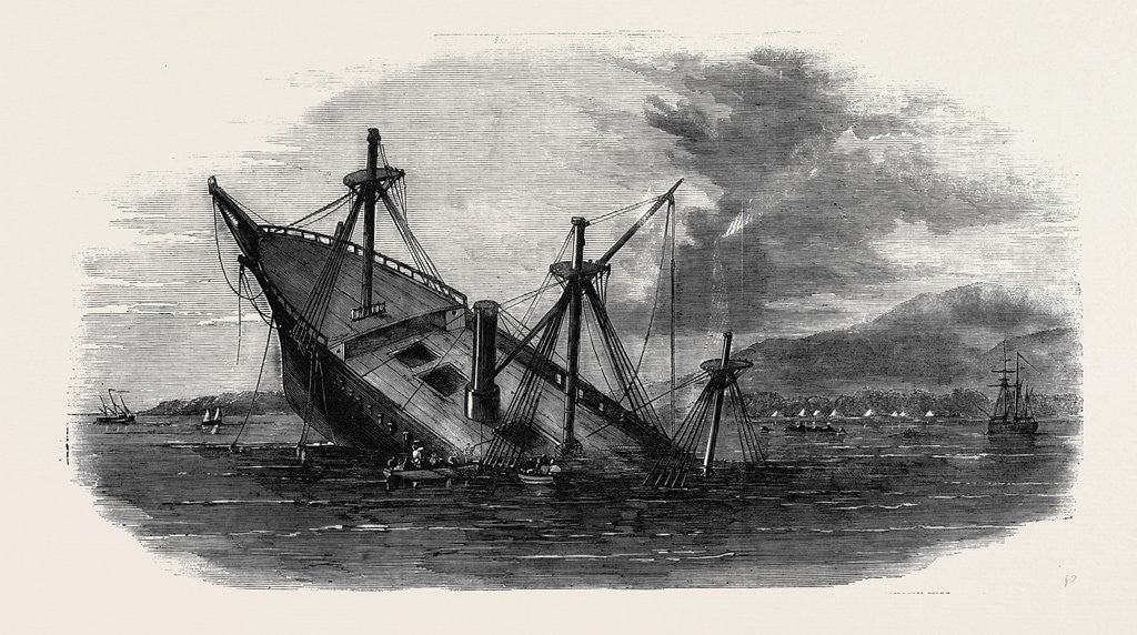 Detail of H.M.S. Transit on the Rocks Off Cape Oelar Banca Island by Anonymous