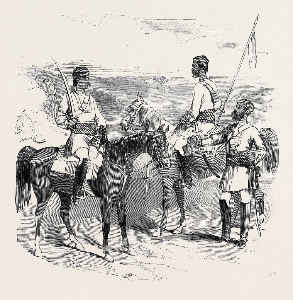 Detail of The Mutiny in India: Irregular Cavalry of the Bengal Army by Anonymous