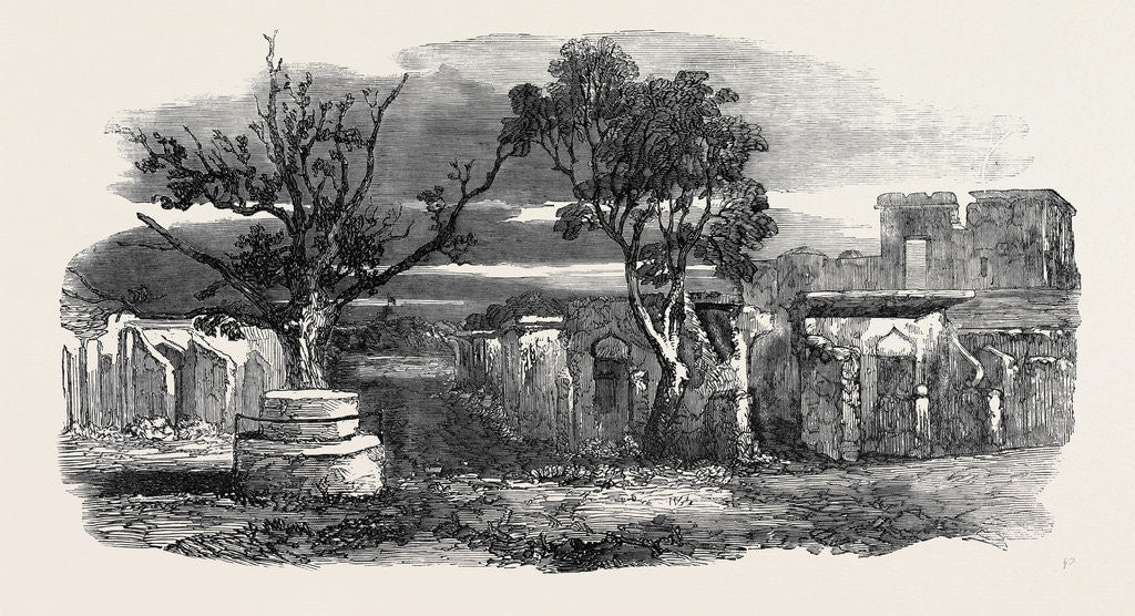 Detail of The Mutiny in India: Sketch Among the Remains of the Cantonment Bazaar Delhi by Anonymous