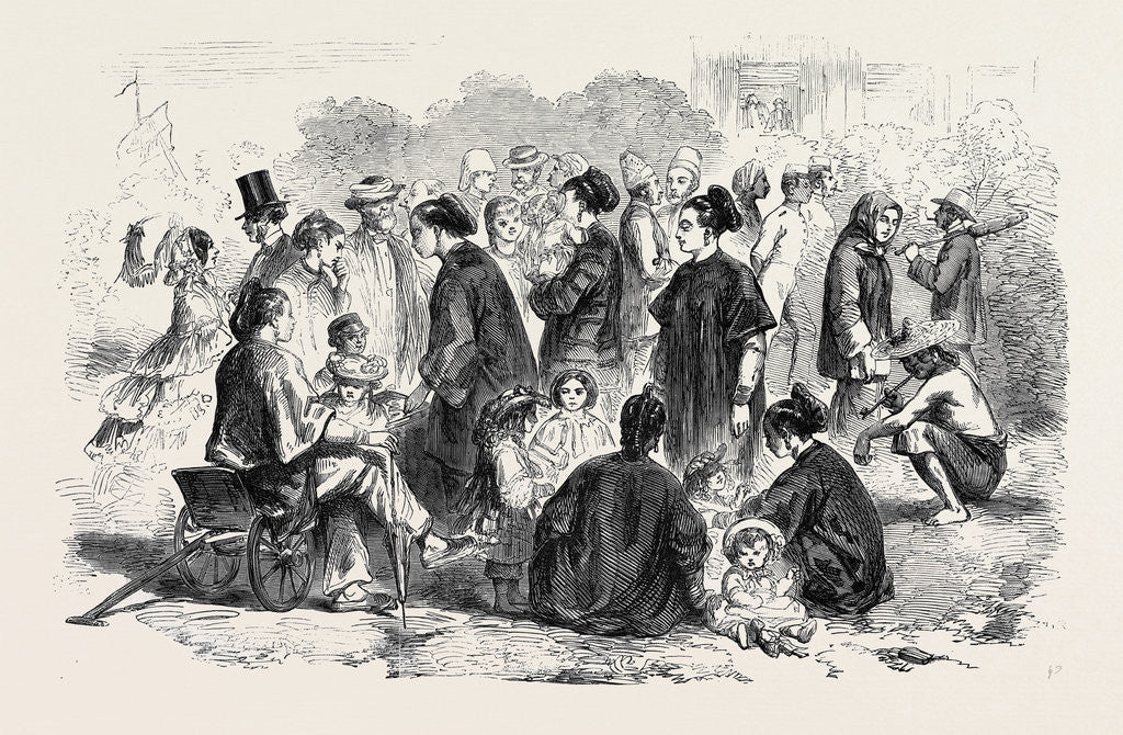 Detail of Chinese Nursemaids on the Parade Ground Hong Kong by Anonymous