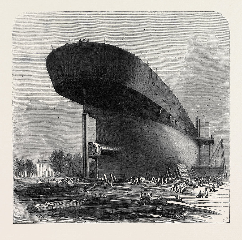 Detail of The Leviathan (Great Eastern) Steamship: Stern and Boss for the Blades of the Screw by Anonymous