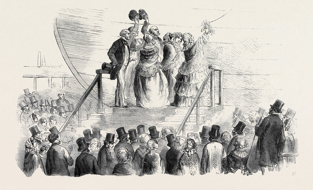 Detail of Miss Hope Naming the Leviathan Steamship by Anonymous