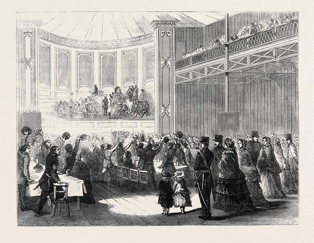 Detail of Dinner to the 68th Regiment in the Crystal Palace by Anonymous