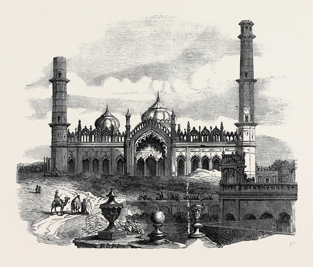 Detail of Part of the Imaum Bala Lucknow by Anonymous