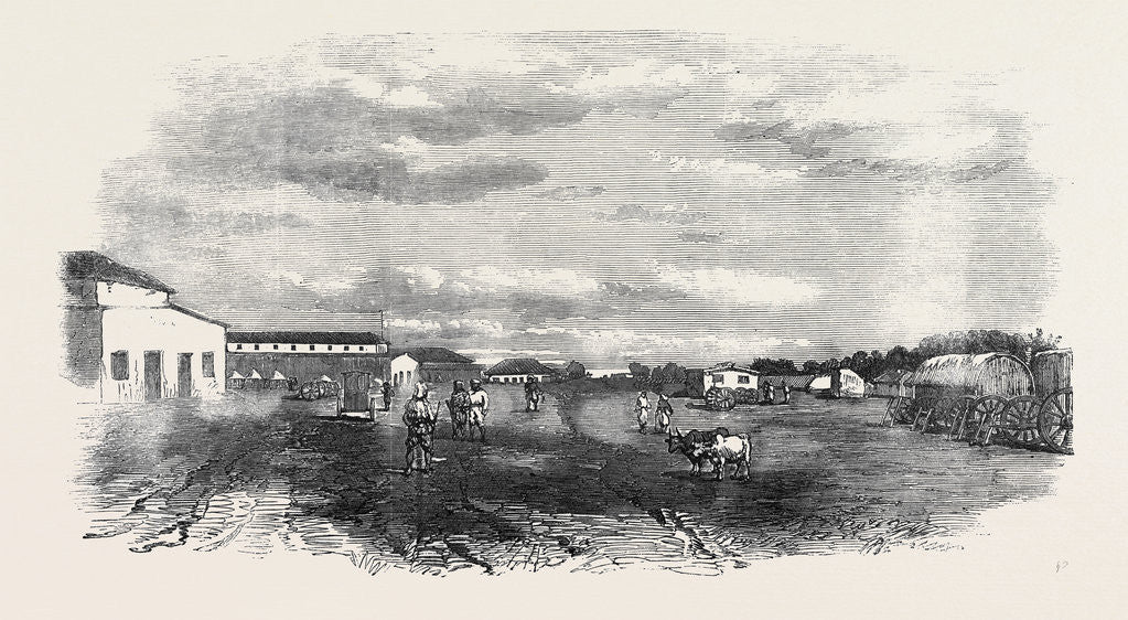 Detail of Meerut: The Barracks by Anonymous