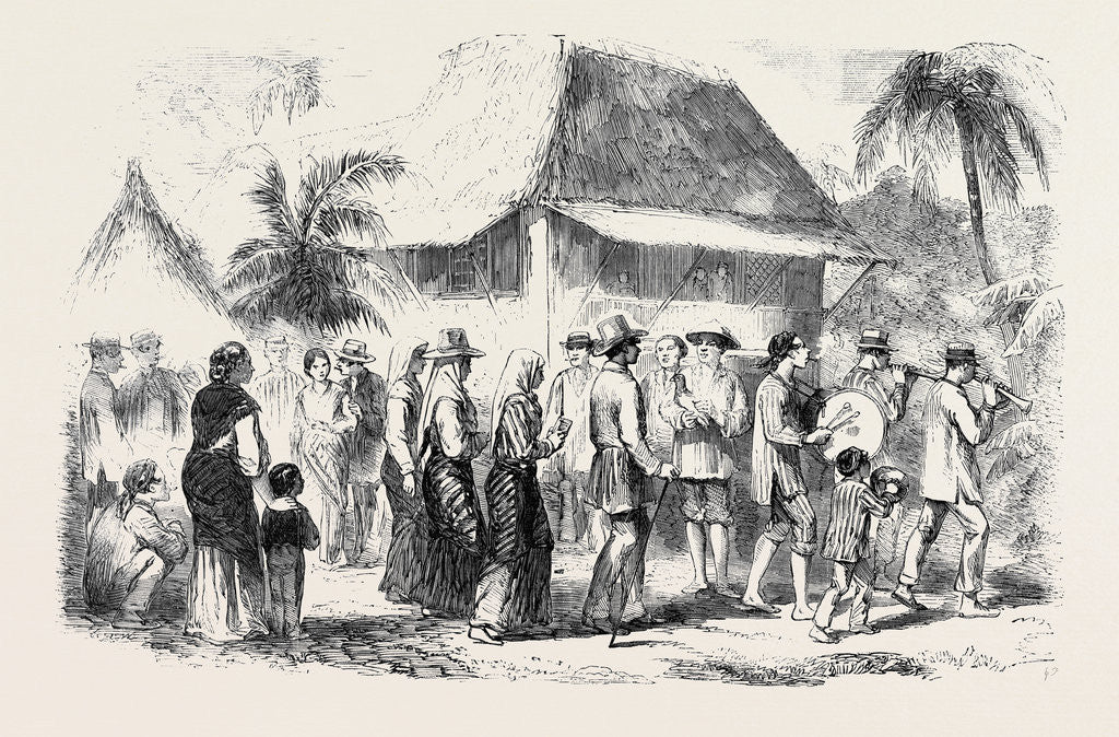 Detail of Marriage Procession in Manilla by Anonymous