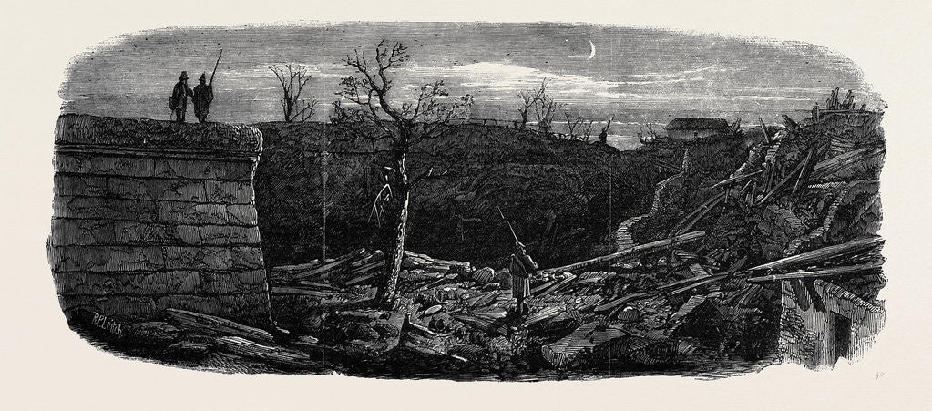 Detail of The Late Explosion at Mayence: Site of the Powder Magazine Mayence by Anonymous