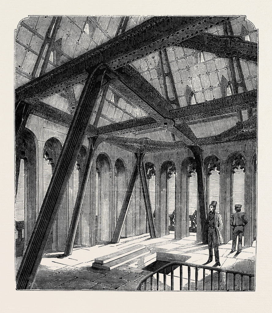 Detail of Belfry in the Clock Tower of the New Houses of Parliament by Anonymous