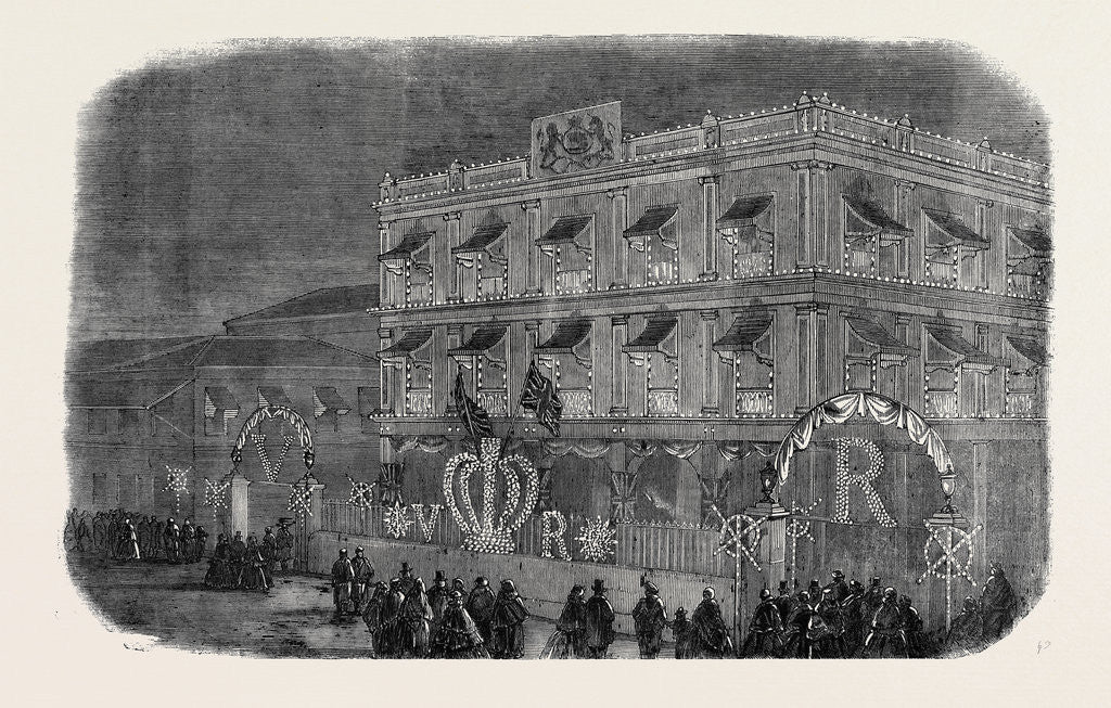 Detail of The Residence of Sir Jamsetjee Jeejeebhoy at Bombay by Anonymous