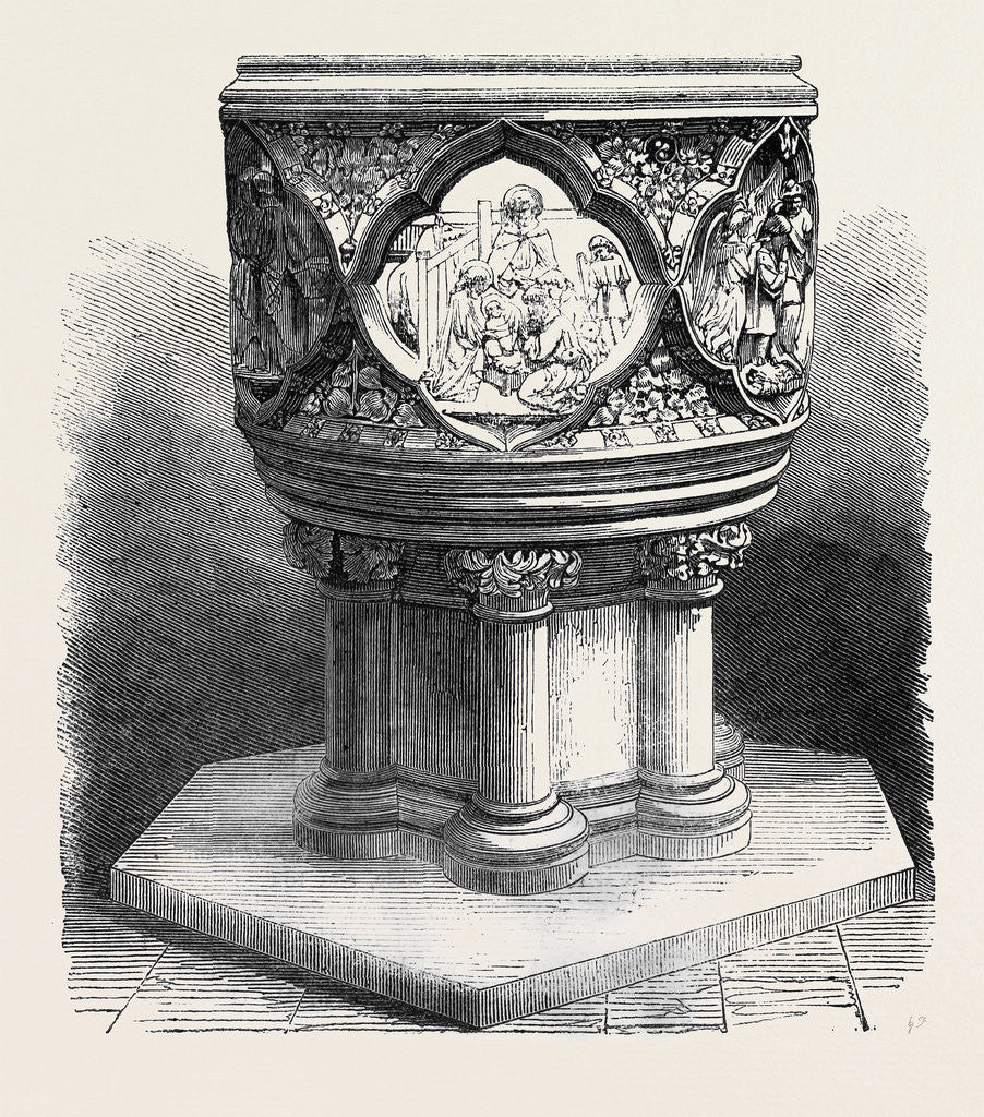 Detail of The Font in the New Episcopal Church at Dunkeld by Anonymous