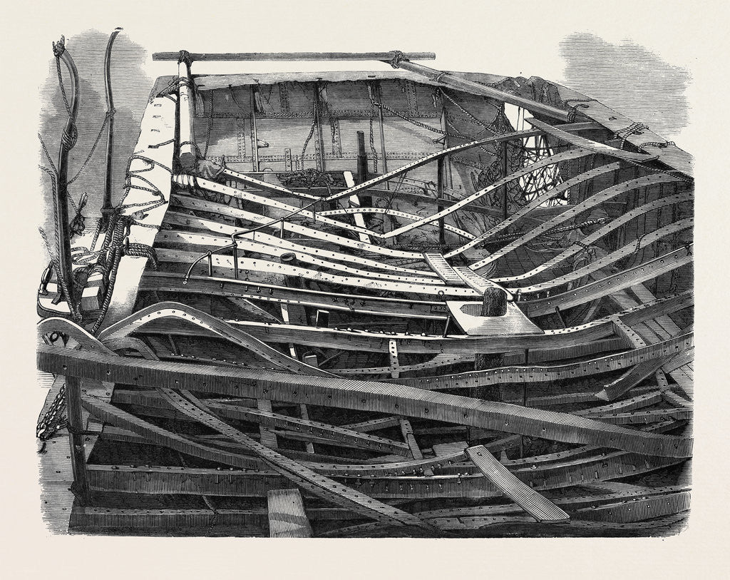 Detail of The after-Part of the Sarah Sands (Iron-Built Steamer) which Was Partially Destroyed by Fire in November 1857 by Anonymous