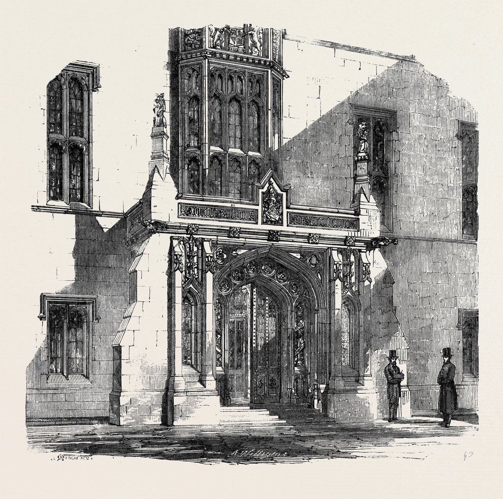 Detail of The New Houses of Parliament the Porch at the Speaker's Residence by Anonymous