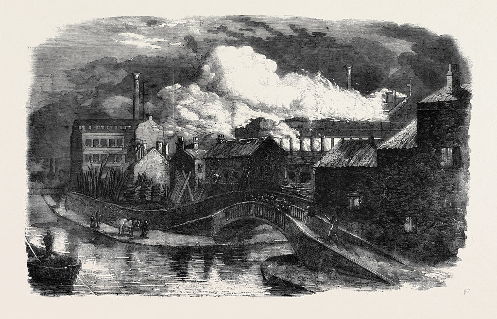 Detail of Destruction by Fire of Messrs. Hine and Mundella's Hosiery Factory at Nottingham by Anonymous
