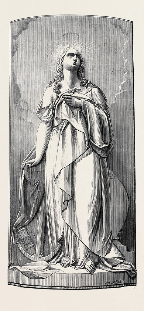 Detail of The Daughter of Faith Unfading Hope a Monumental Relievo. by Anonymous