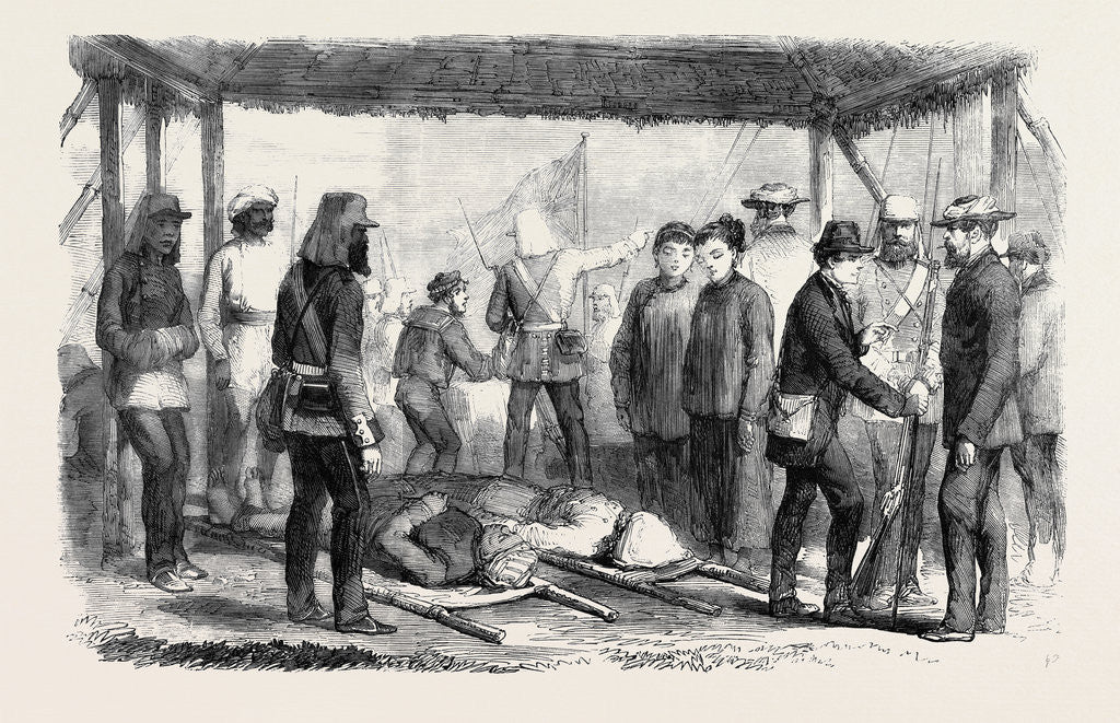 Detail of A Sketch at the Landing Place Canton after the Fight by Anonymous