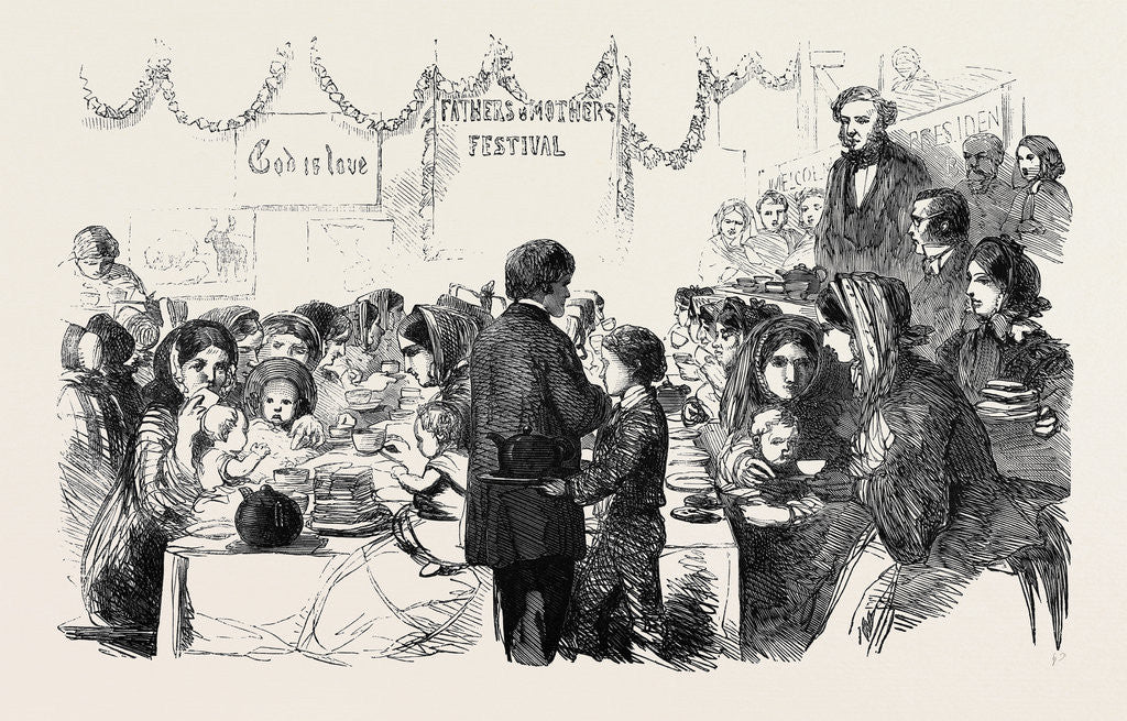 Detail of The One Tun Ragged Schools Westminster Tea Meeting for the Mothers of the Children by Anonymous