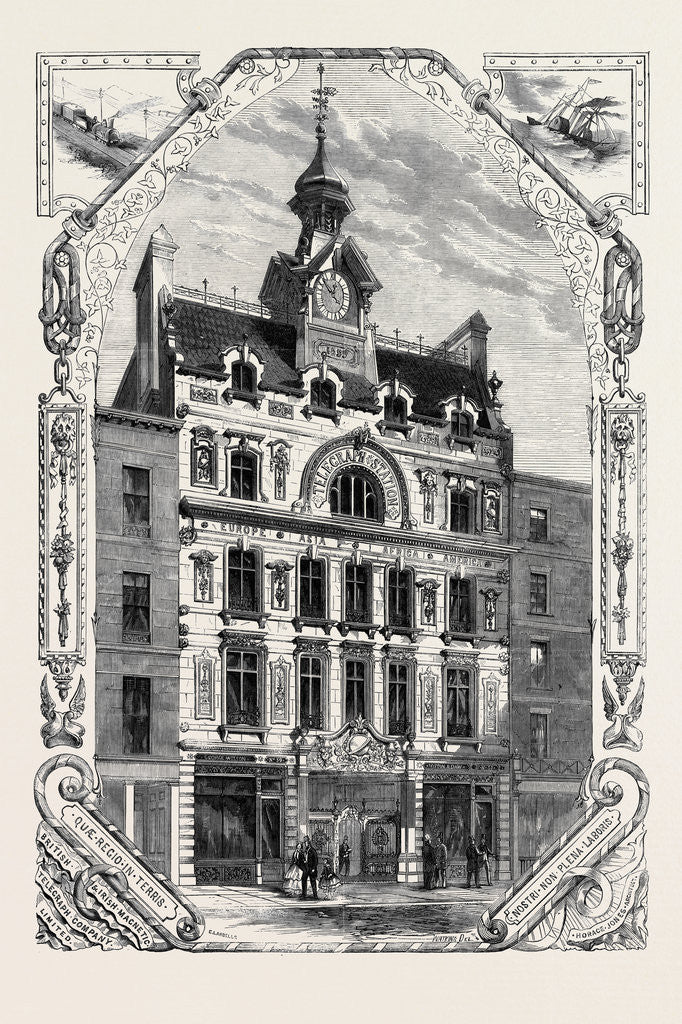 Detail of The British and Irish Magnetic Telegraph Company's Offices Threadneedle Street by Anonymous
