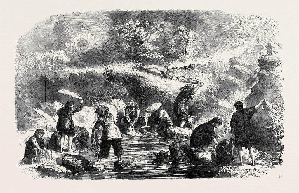 Detail of Washing Linen China by Anonymous