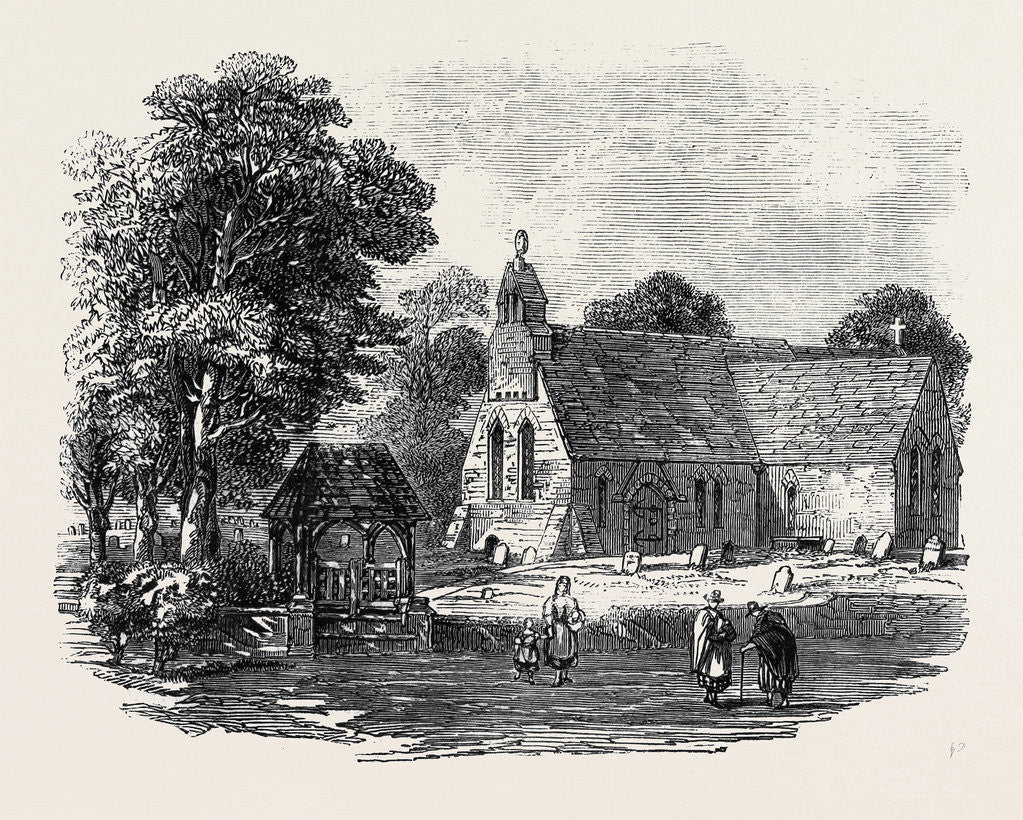 Detail of Memorial Church at Pentre Voelas Denbighshire by Anonymous