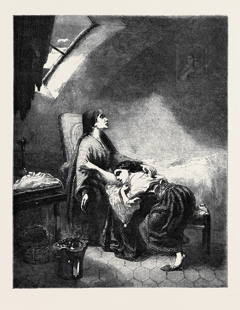Detail of The Last Prayer, in the French Exhibition by Anonymous