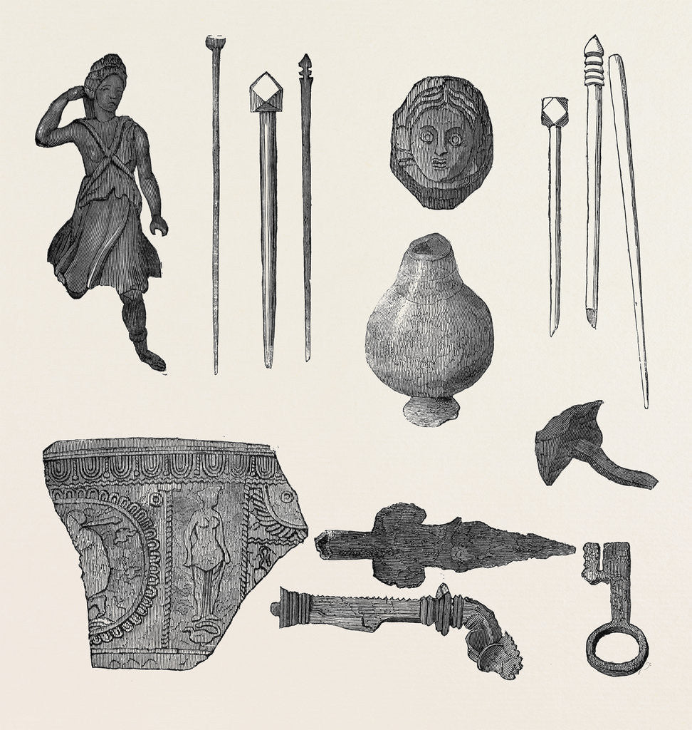Detail of Relics from Uriconium Found in the Recent Excavations at Wroxeter by Anonymous