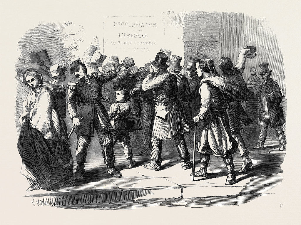 Detail of The War in Italy Reading the Emperor Napoleon's Proclamation a Street Scene in Paris by Anonymous