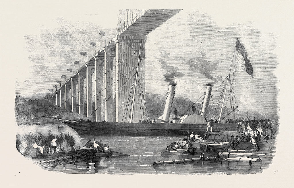 Detail of Departure of H.R.H. Prince Albert in the Vivid Steamer Opening of the Cornwall Railway by Anonymous