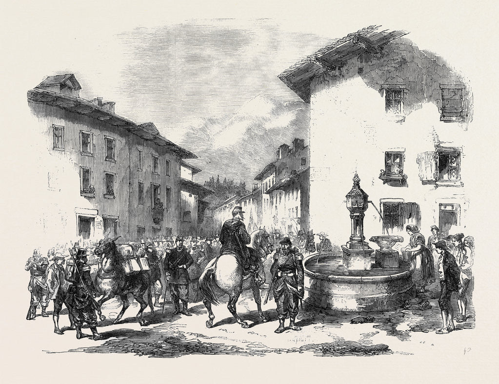 Detail of The War Arrival of the Second Division of the 4th Corps of French Troops at Modane Savoy on the 3rd Inst by Anonymous