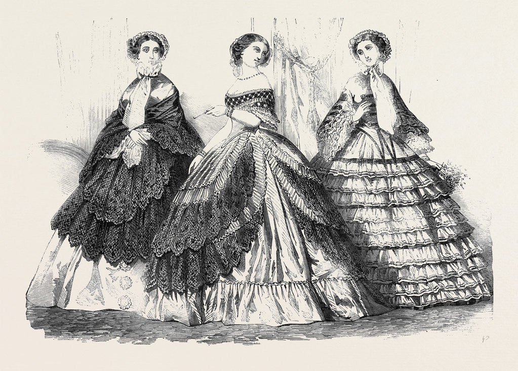Detail of Paris Fashions for June. by Anonymous