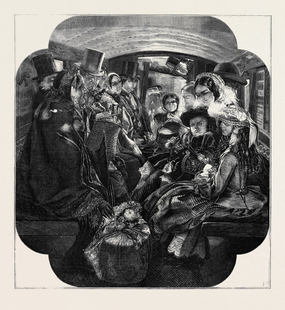Detail of Omnibus Life in London from a Picture by W.M. Egley in the British Institution by Anonymous