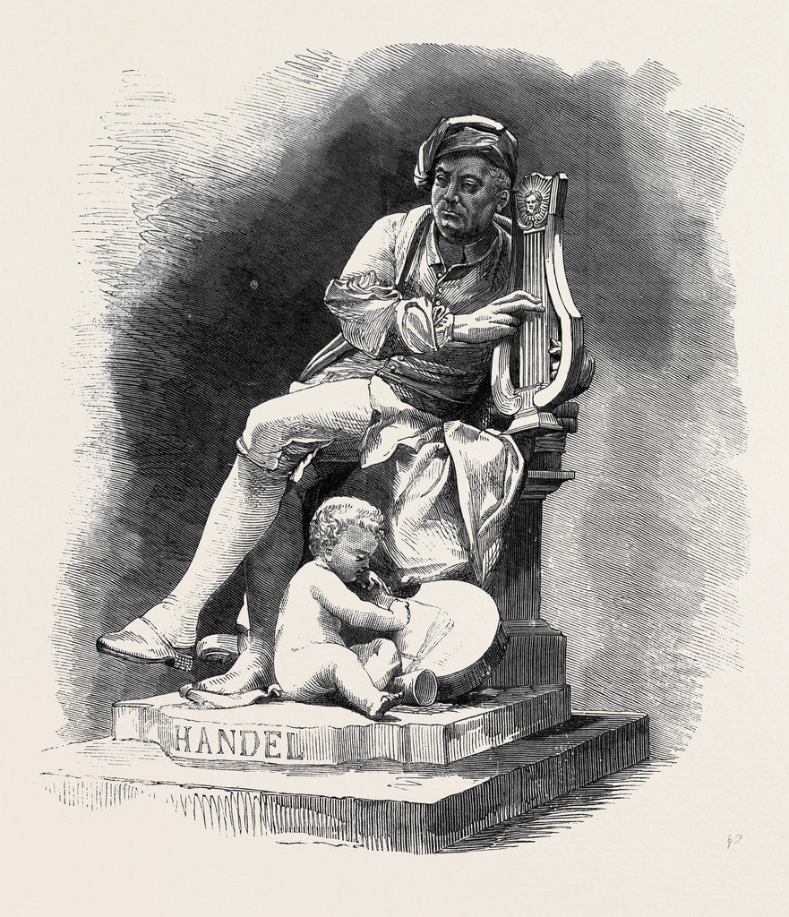 Detail of Monument to Handel, in Westminster Abbey, London by Anonymous