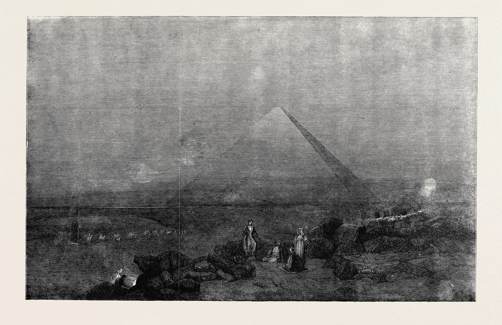 Detail of The Great Pyramid after Sunset, in the Exhibition of the New Society of Painters in Water Colours by Anonymous