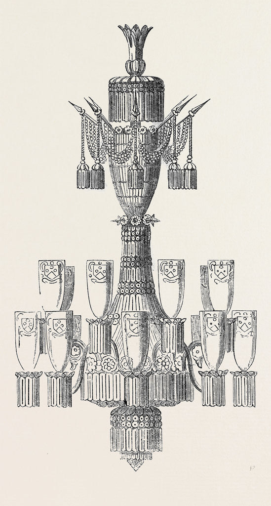 Detail of Chandelier for India by Anonymous