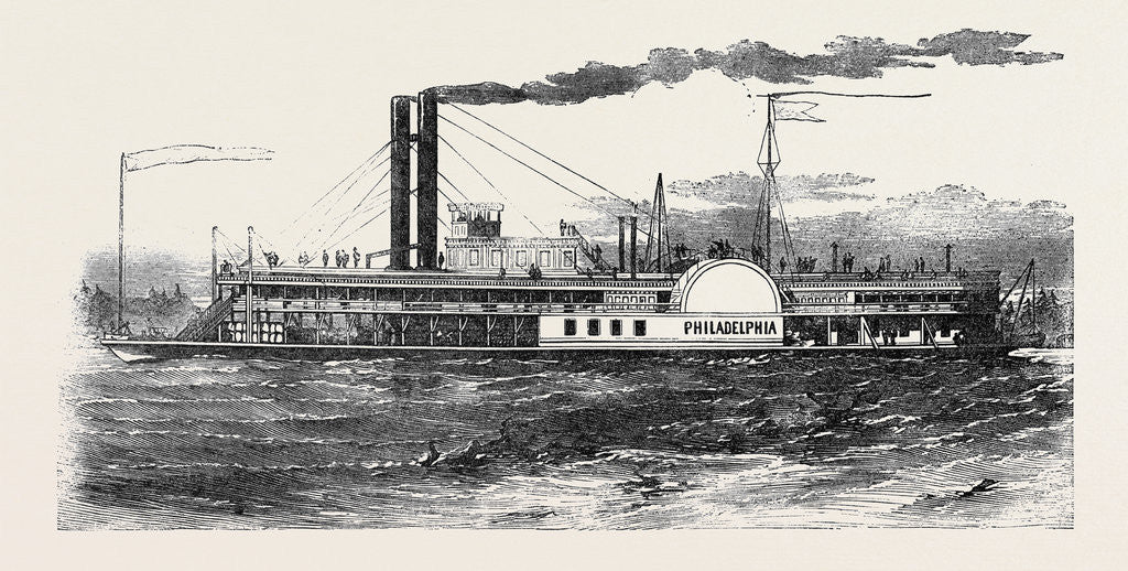 Detail of The Philadelphia Mississippi Steamer by Anonymous