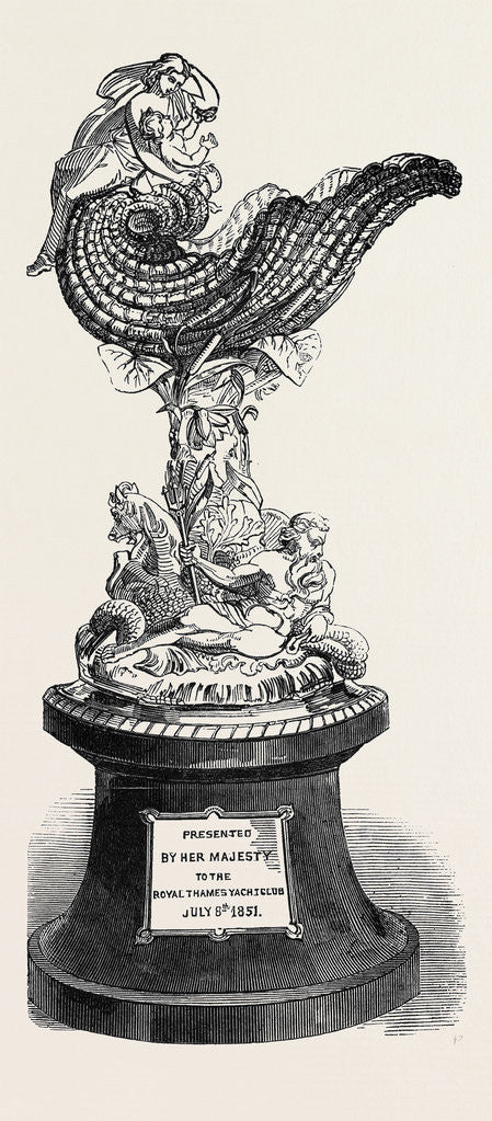 Detail of Royal Thames Yacht Club Prize Cup Presented by Her Majesty by Anonymous