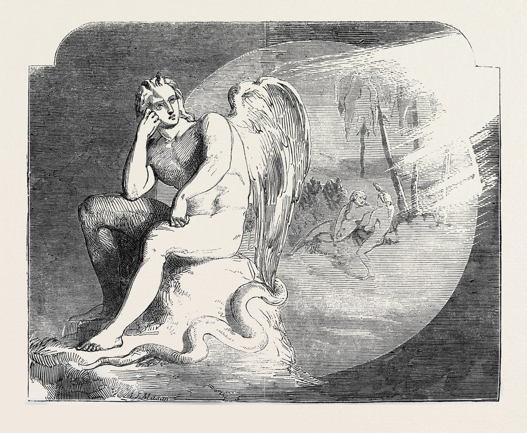 Detail of Group of Sculpture, by Lough, at the City Ball. by Anonymous