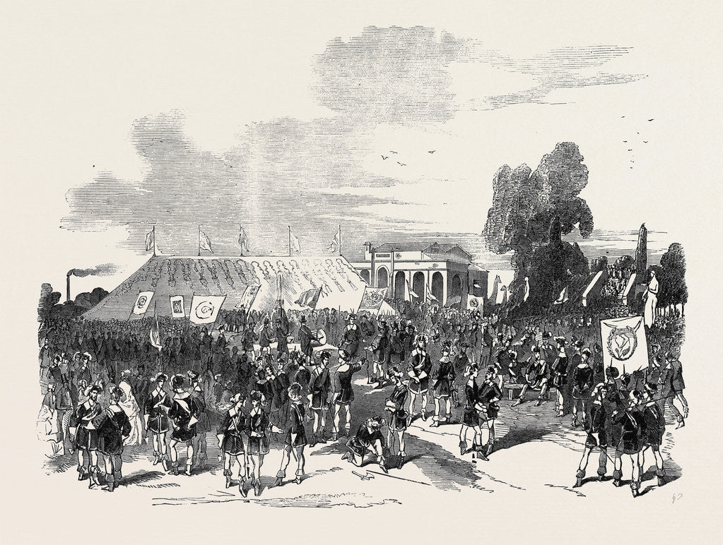 Detail of Fete of the Ancient Order of Foresters at the Surrey Zoological Gardens, on Monday by Anonymous