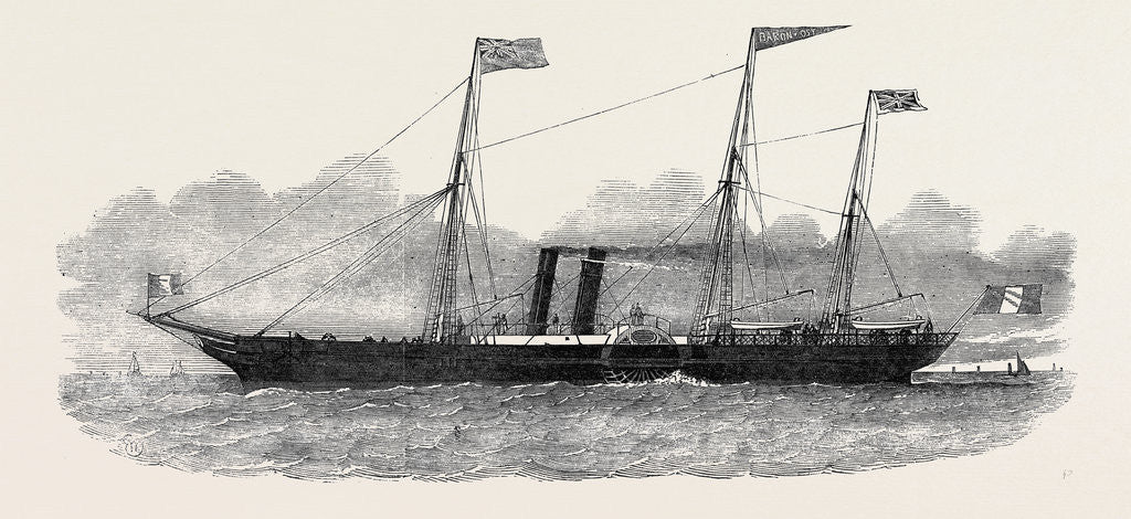 Detail of Trial Trip of the Baron Osy, Iron Steam Ship by Anonymous