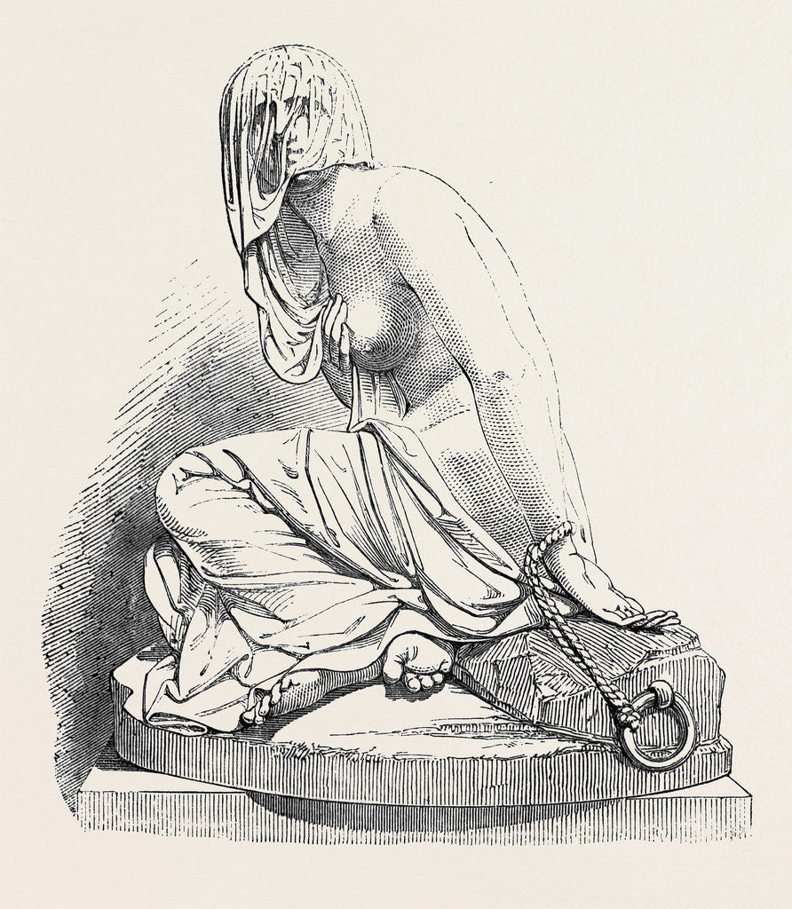 Detail of Veiled Slave in a Market, (Milanese Sculpture) by Anonymous