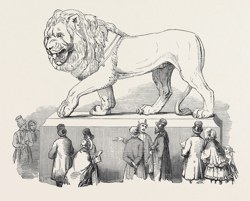 Detail of Colossal Bavarian Lion, the Great Exhibition by Anonymous