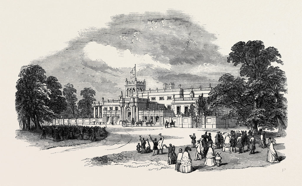Detail of Shrubland Park, Near Ipswich, the Seat of Sir W.F. Middleton, Bart., Arrival of Prince Albert, Meeting of the British Association at Ipswich by Anonymous
